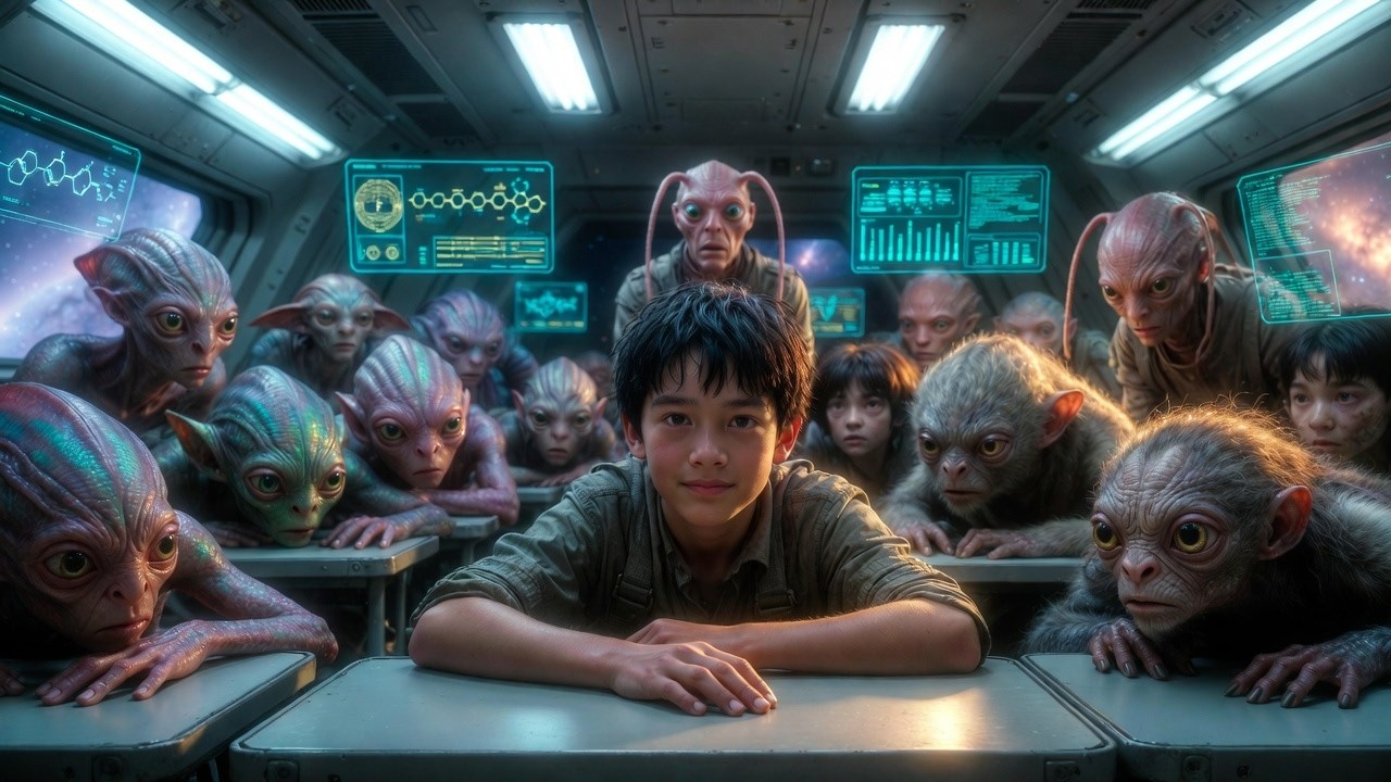 The Human Boy Who Made an Alien Classroom Kneel | Sci-Fi Short