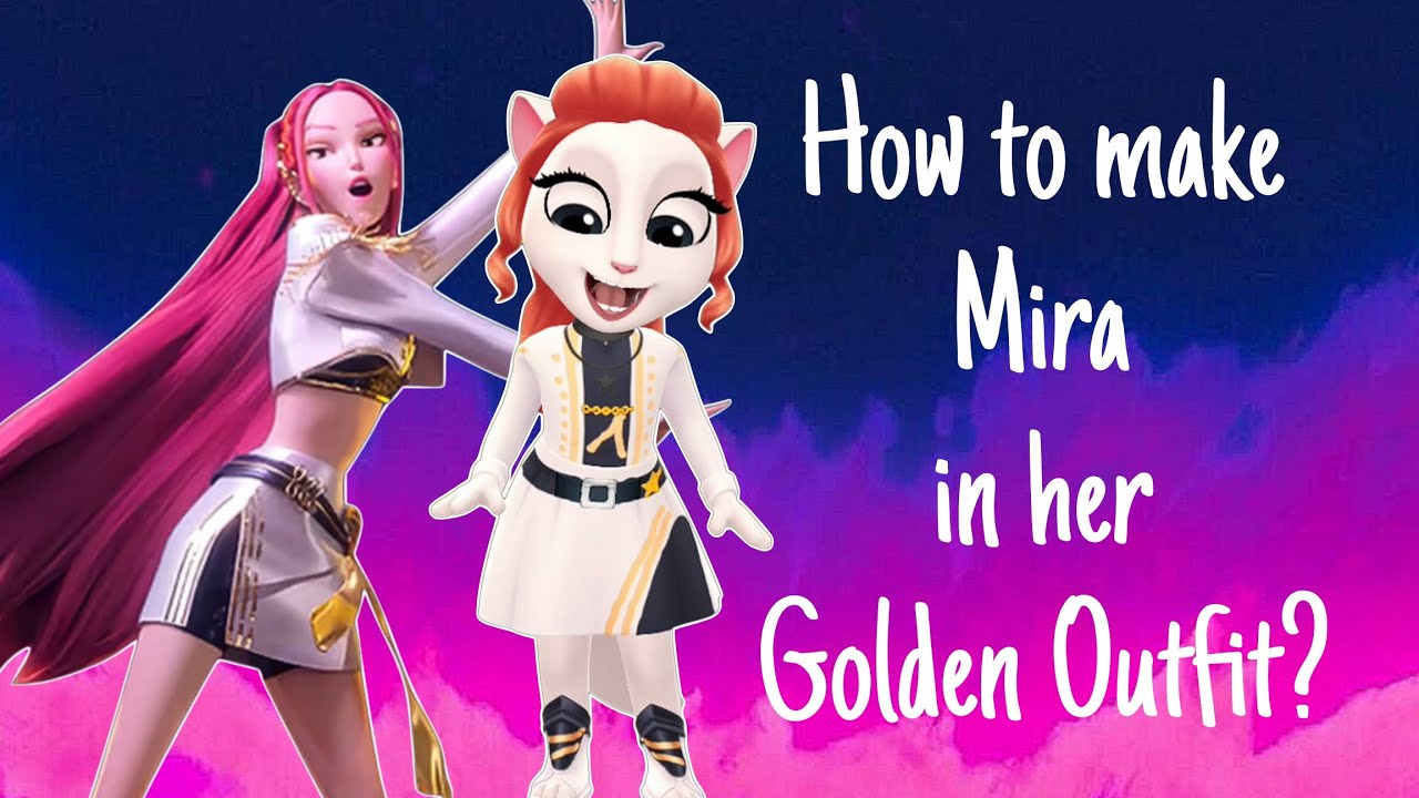 How to make Mira in her GOLDEN Outfit? My Talking Angela 2 Makeover 