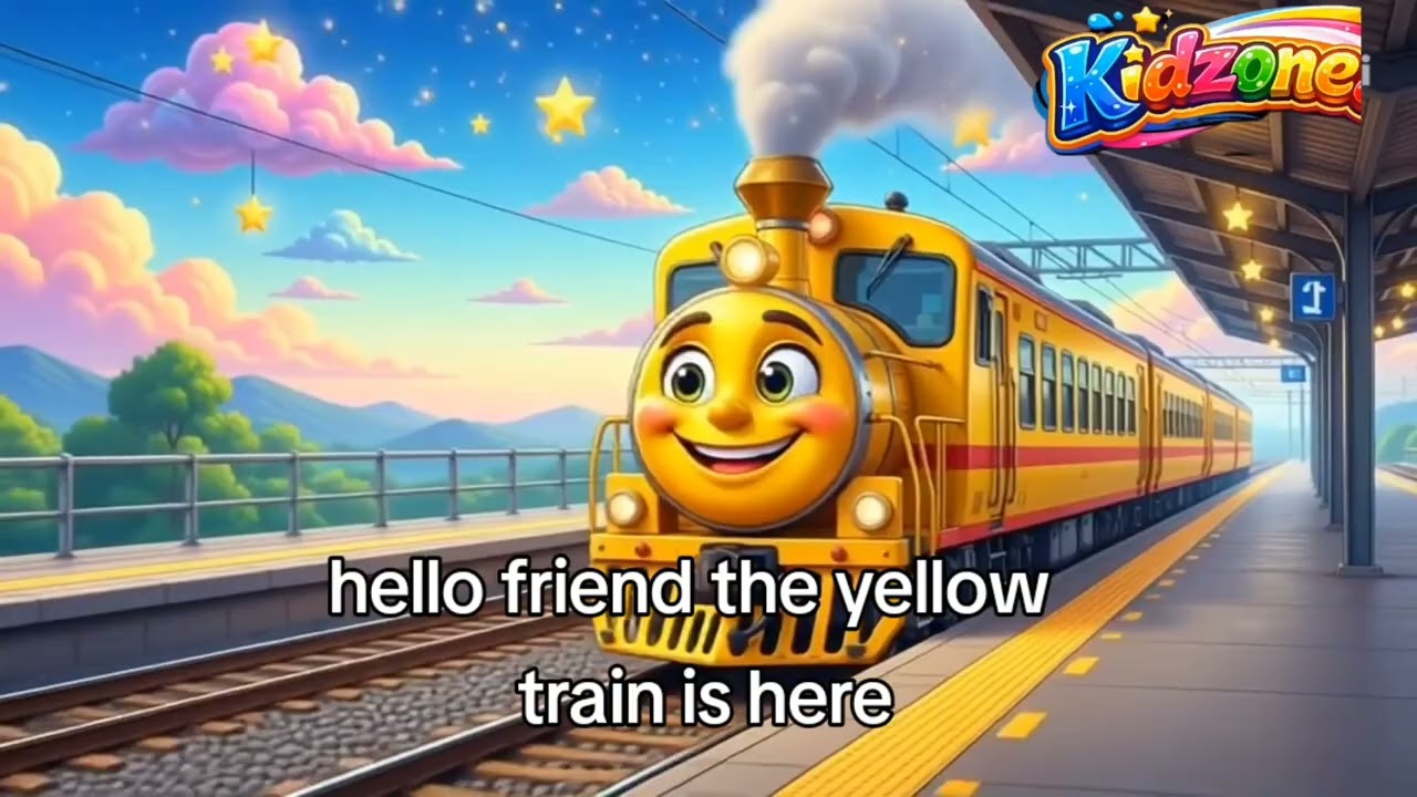 The yellow train is here #train #trains #growth #education #children #kidzone #animasi #viral 