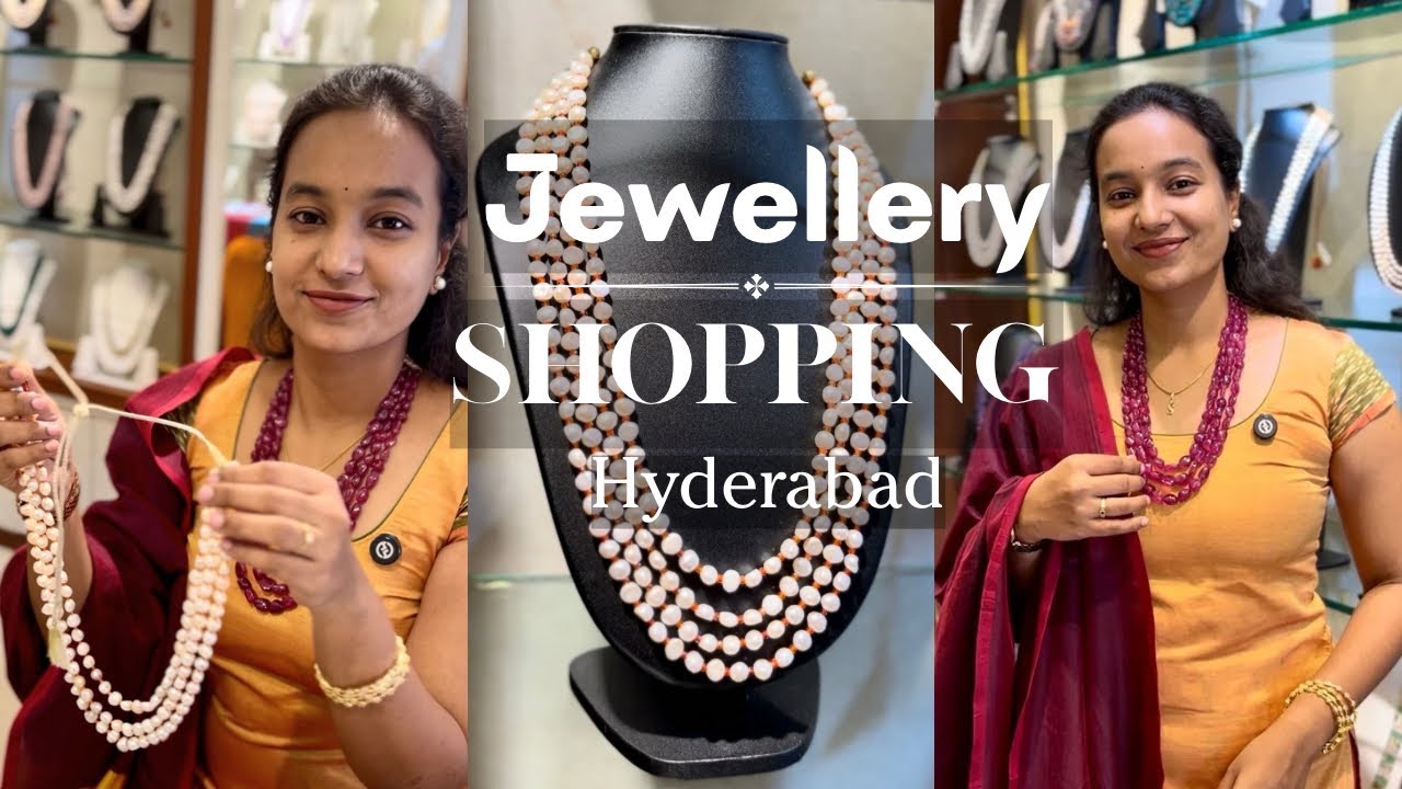 Real Pearls, Beads Jewellery Shopping in Hyderabad @soujanyapriyaa Shine Diamonds💎