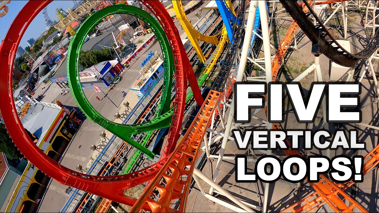 Olympia Looping Front Row POV Worlds Largest Traveling Roller Coaster