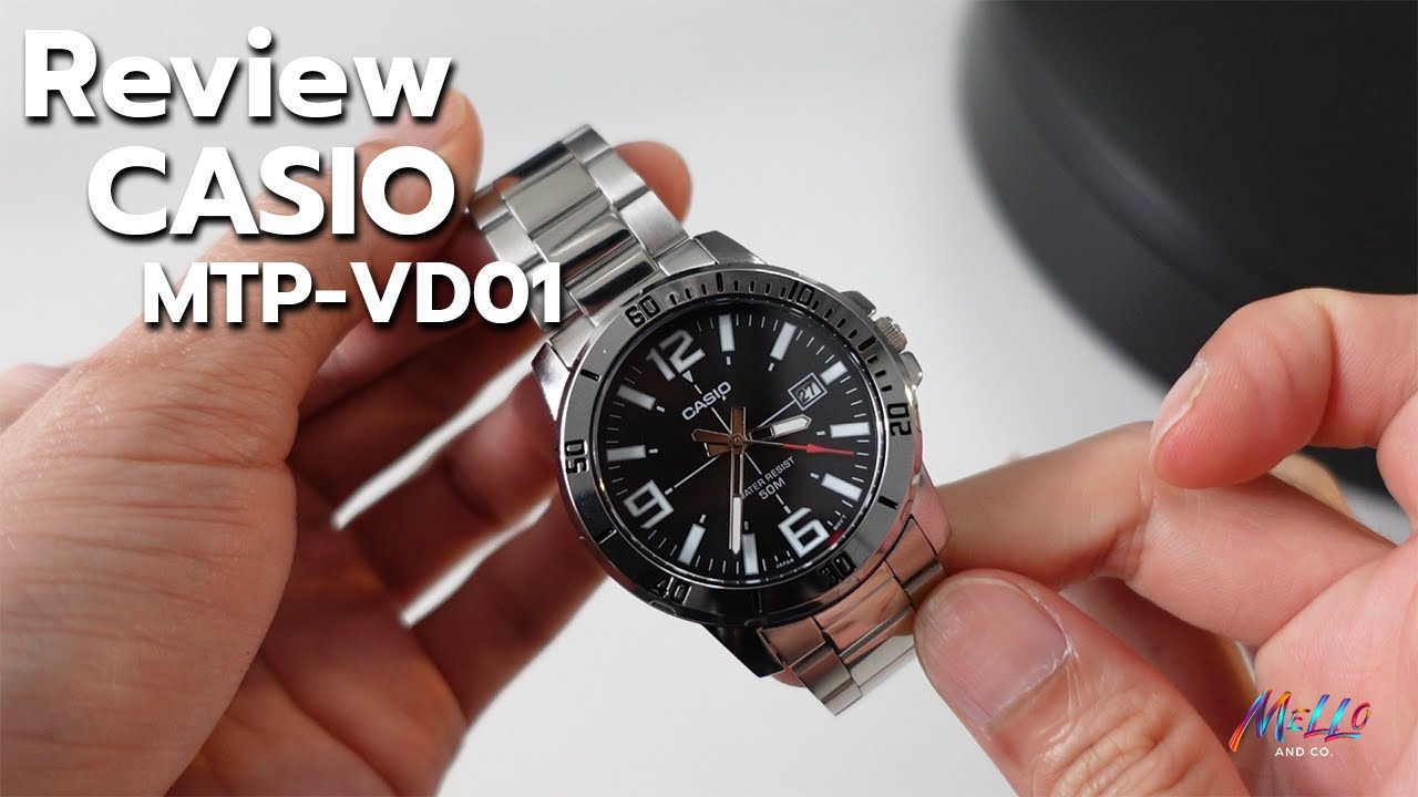 Review Casio MTP-VD01 นาฬิกาสายโลหะทรงสปอร์ตราคาพันต้นที่โครตเท่