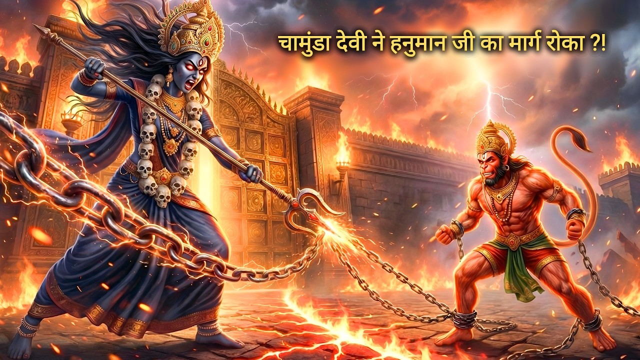 क्या हुआ जब चामुंडा देवी ने रोका हनुमान जी का मार्ग ! | Hanuman’s Path Blocked ! | #hanuman