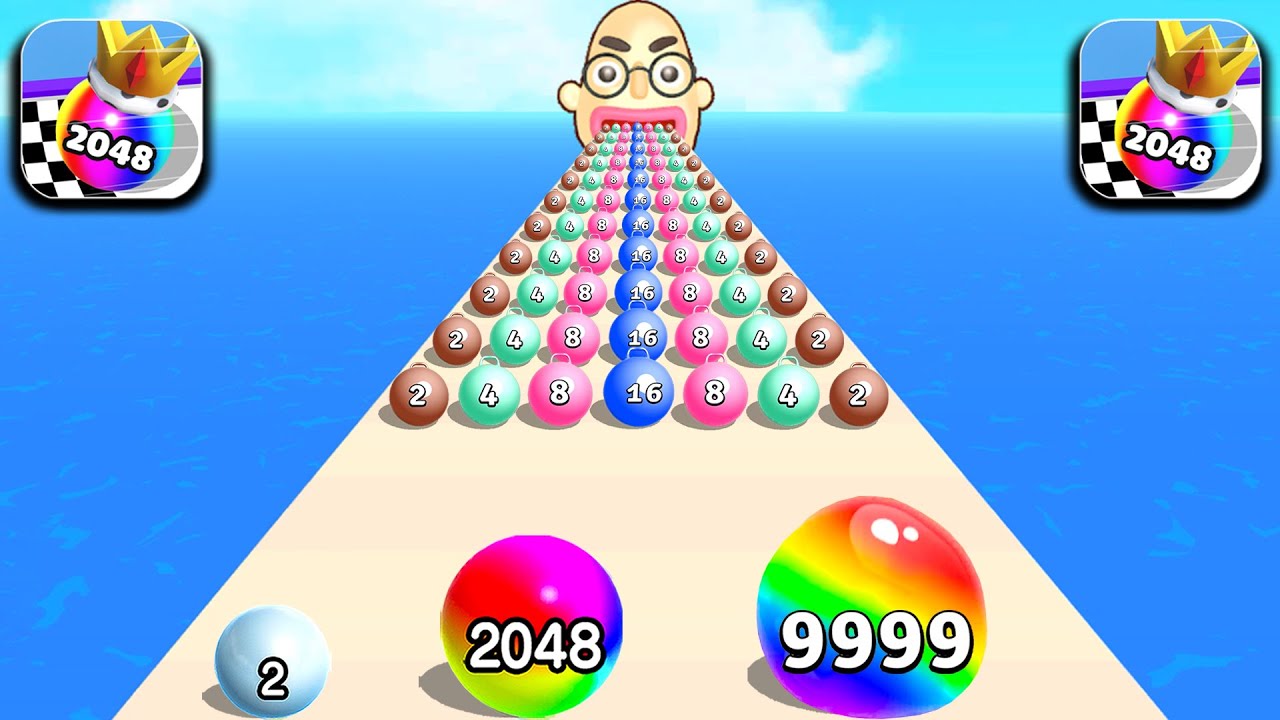 Ball Run 2048, Lock Number Run, AZ Run - All Levels Gameplay Android,ios New Mobile Games pzxmj