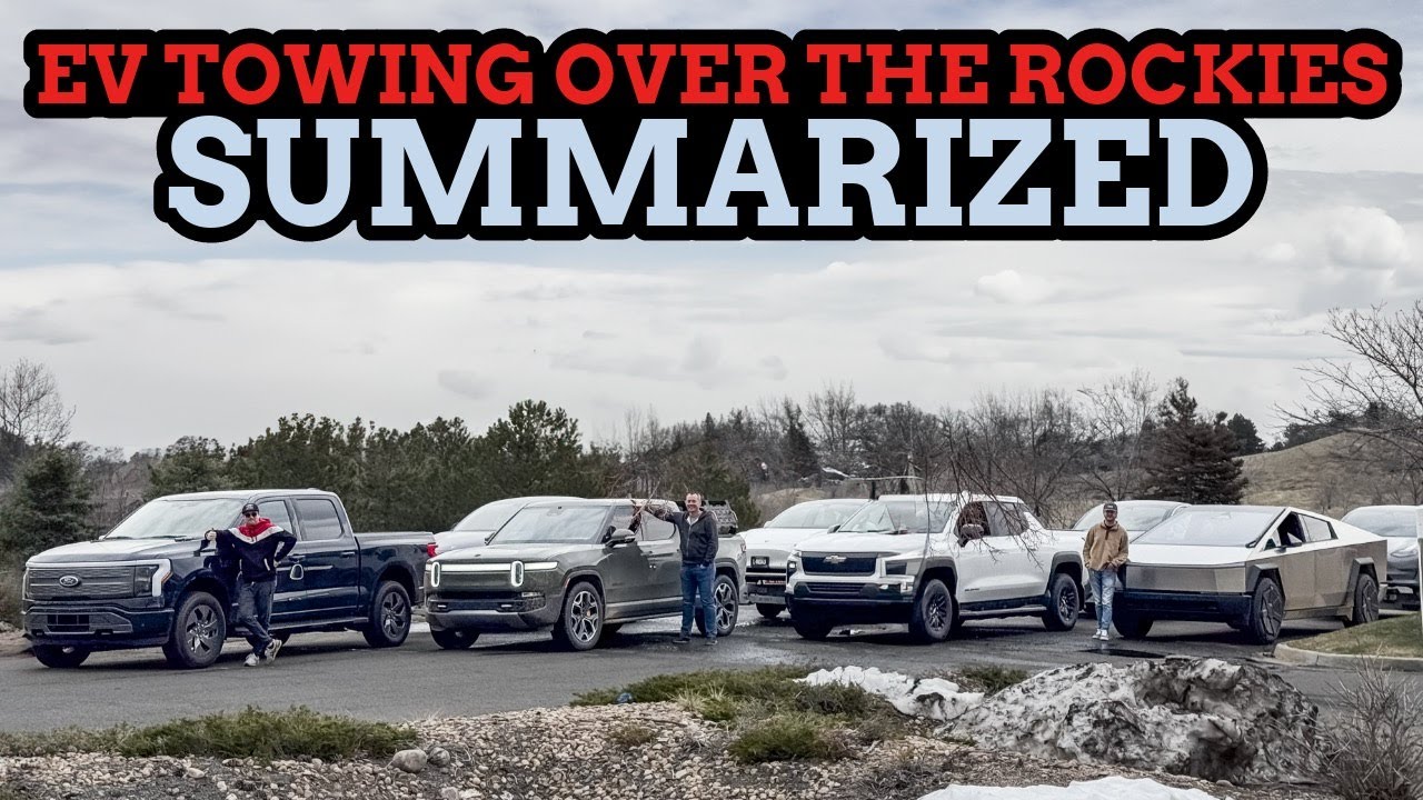 We Towed w/ 4 Electric Trucks Over The Rocky Mountains! Here’s What Happened