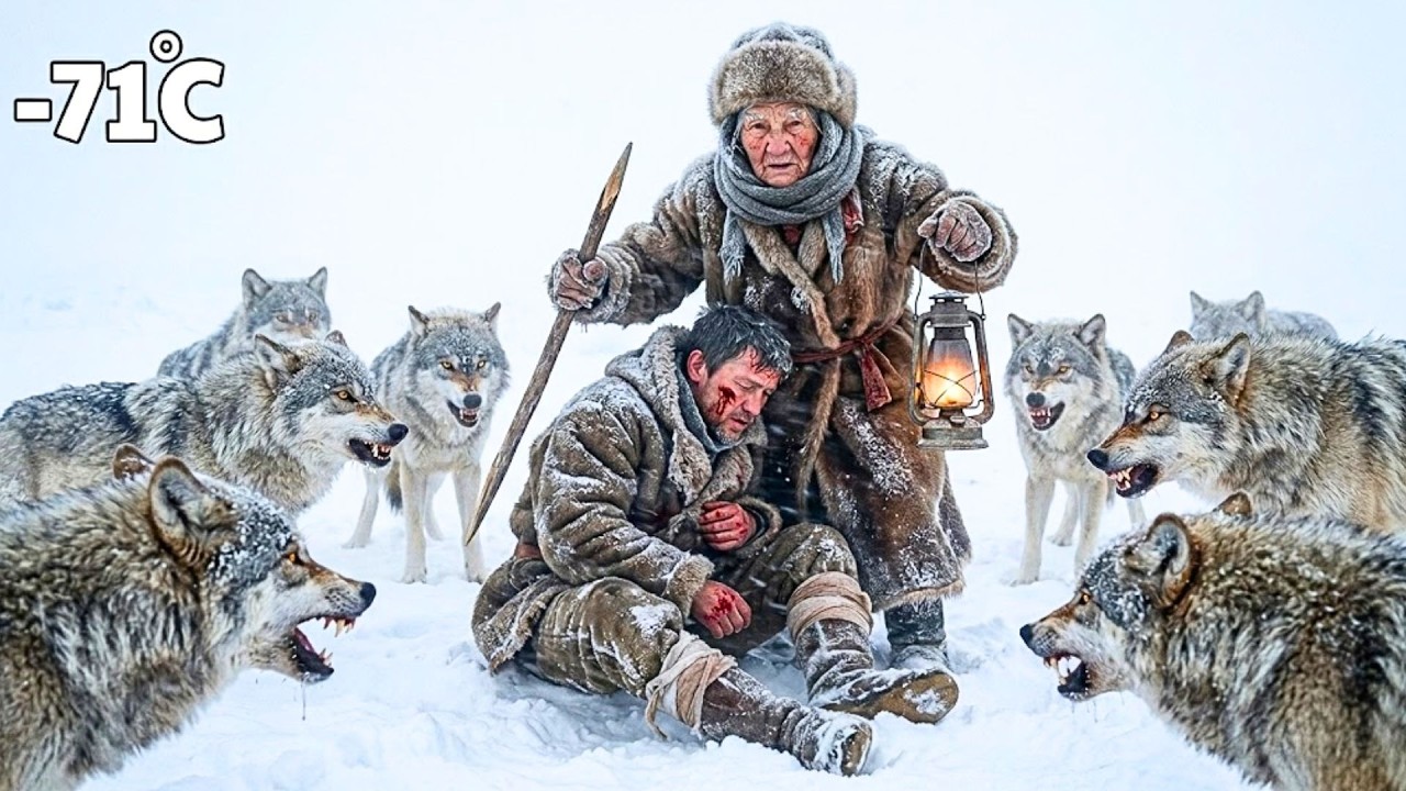 Surrounded by a Pack: 86 Year Old Mother Stands Over Her Injured Son in a -71°C Whiteout