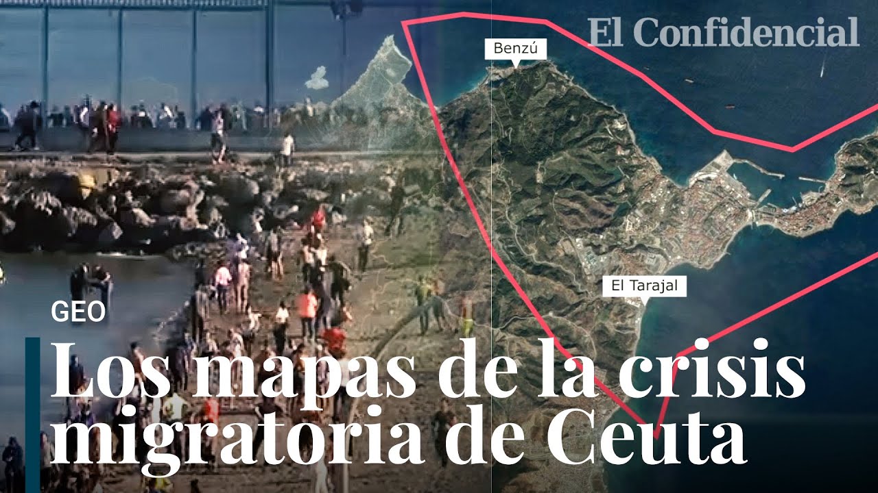Los mapas de la crisis de Ceuta: así han entrado miles de inmigrantes marroquíes a nado a España