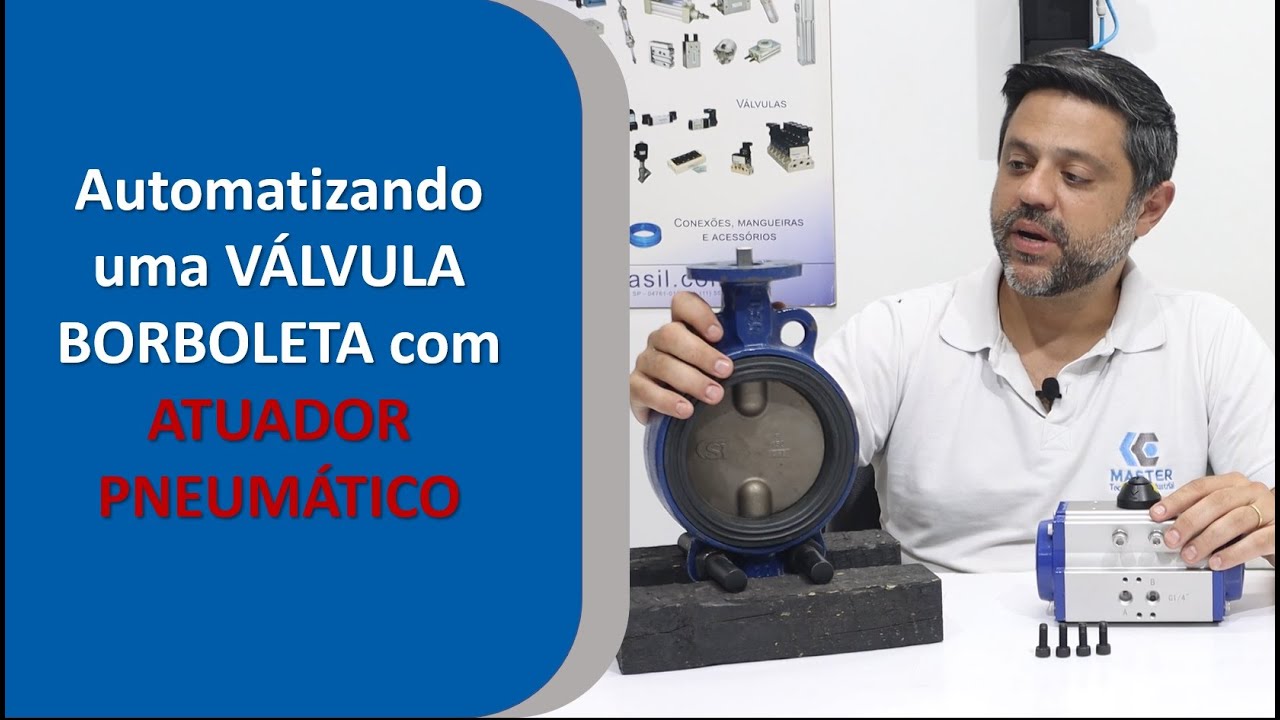 Automatizando uma VÁLVULA BORBOLETA com ATUADOR PNEUMÁTICO