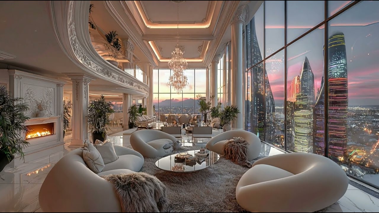Cozy Winter Palace in Future New York — Ultra Luxury Snowy Sleep Ambience (8 Hours)