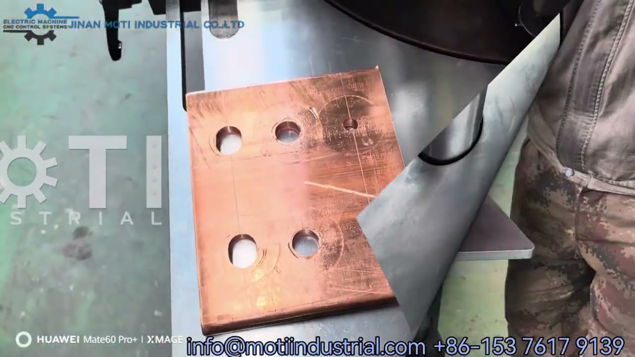 Watch Operation Video of CNC Busbar Bending Punching Cutting Machine MOTI-30-3NC in Action!