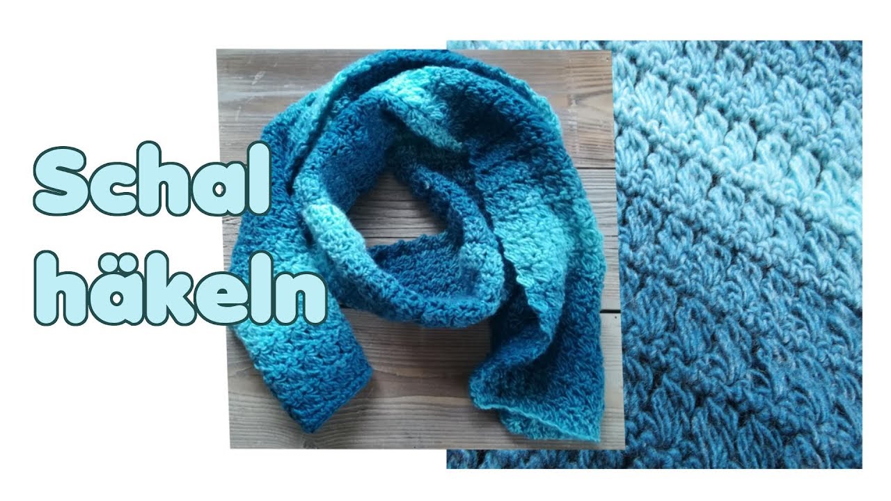 SCHAL HÄKELN im Cluster Stitch Muster - einfach!!