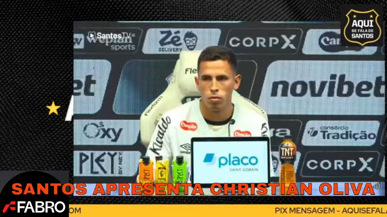 Santos apresenta o volante Uruguaio,  Christian Oliva
