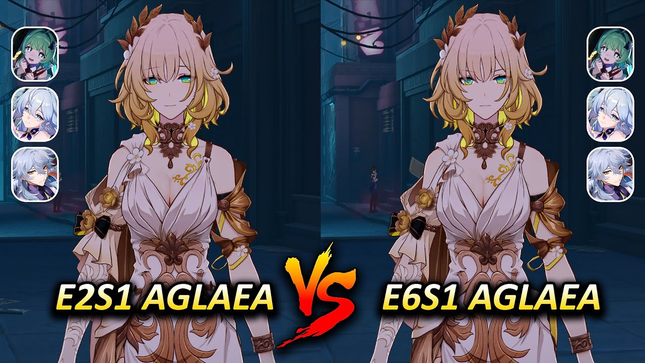 E2S1 VS E6S1 Aglaea With Best Team MoC 12 | Honkai Star Rail 3.0