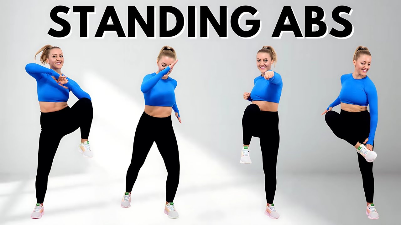 🔥18 Min STANDING ABS CARDIO for Ab Lines, Small Waist & Flat Belly🔥KNEE FRIENDLY🔥NO JUMPING🔥