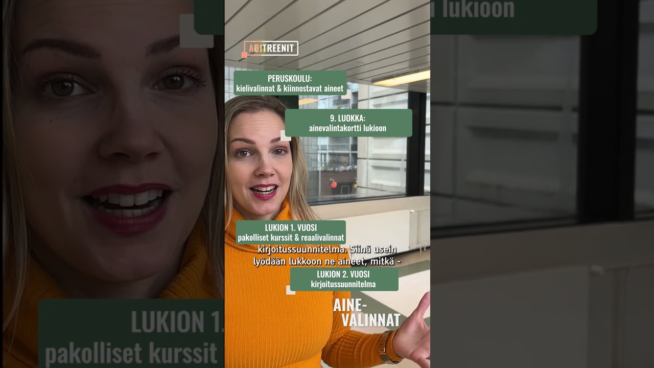 Valintoihin voi menn&auml; minuutteja tai vuosia #shorts #abitreenit #lukio