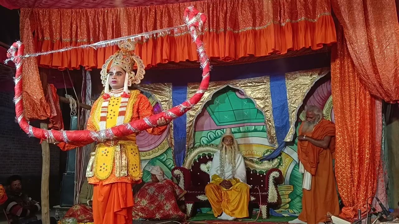 विशाल धनुष यज्ञ लीला में धनुष का खंडन श्री राम जानकी विवाह रामलीला प्रोग्राम ग्राम मिहुना रामलीला 