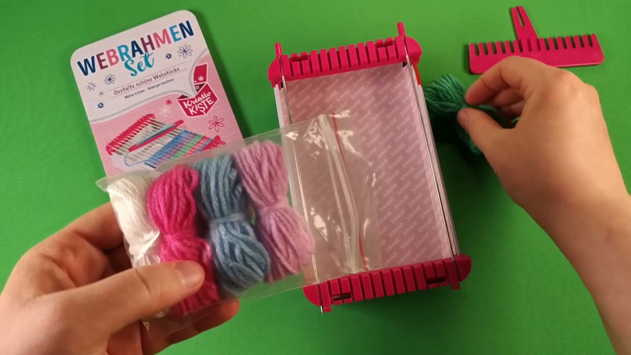 How to make a simple, creative, miniature carpet/rug at home on a loom, DIY (Schmidt Webrahmen Set)!