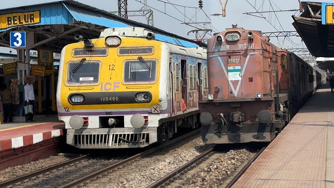 [12 in 1] Crazy nonstop Mail Express+EMU Trains Back to Back Sporting at (ER & SER) Section