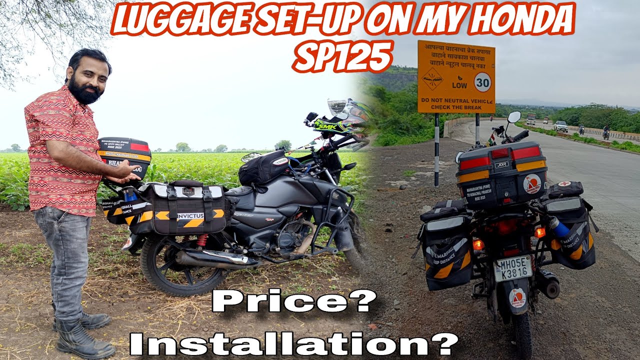 Perfect long  touring Luggage Set-Up and Saddle stay modifications on My Honda SP125🔥🔥😍