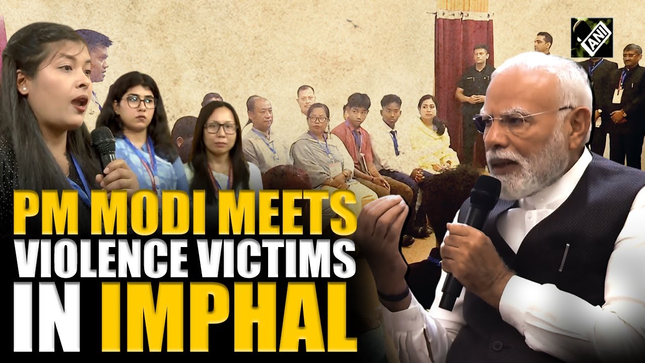 PM Modi on landmark Manipur visit, meets victims of violence in Imphal