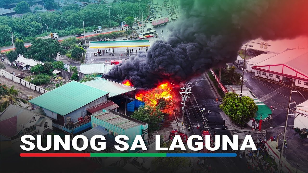 Malaking sunog sumiklab sa isang gusali sa Calamba, Laguna | ABS-CBN News