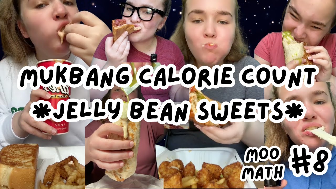 🍔 Calorie Counting with Jelly Bean Sweets: Fast Food Mukbang Edition 🍟 | Moo Math #8