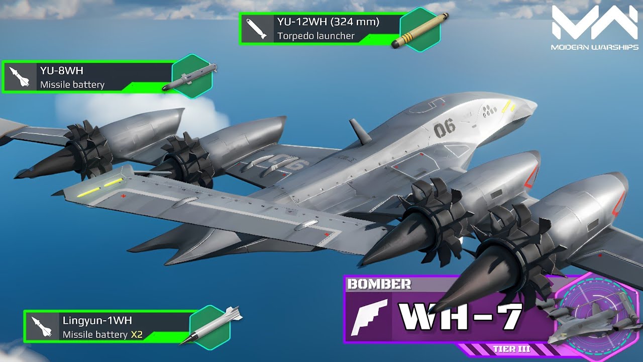 Anti Catfish Bomber! WH-7 New Bundle Bomber | Modern Warships Alpha Test