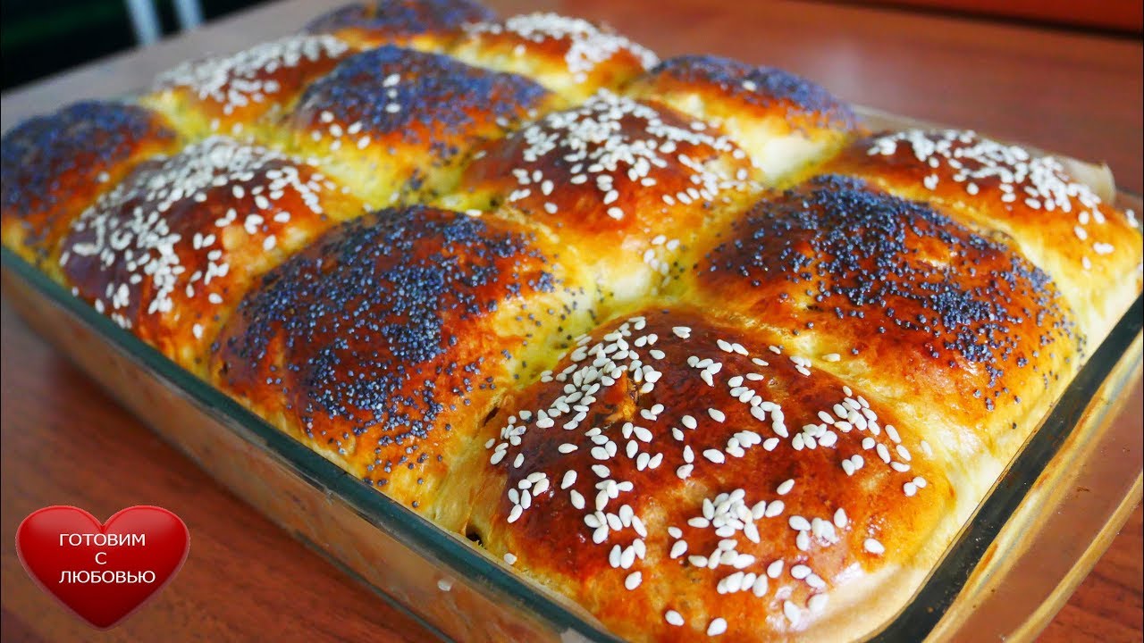 САМЫЕ ВКУСНЫЕ БУЛОЧКИ с маком ,кунжутом,медом и изюмом.Домашняя выпечка рецепты.Выпечка и кулинария