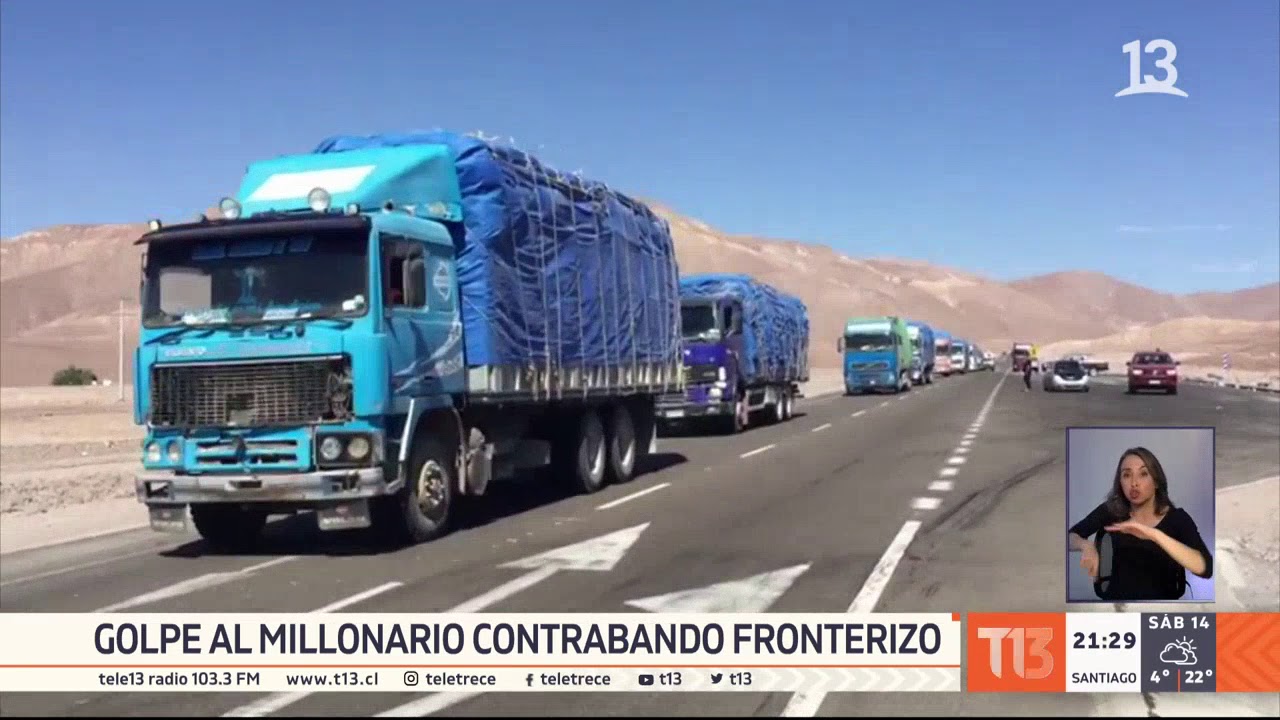 57 personas detenidas y 20 camiones decomisados por carabineros en Arica