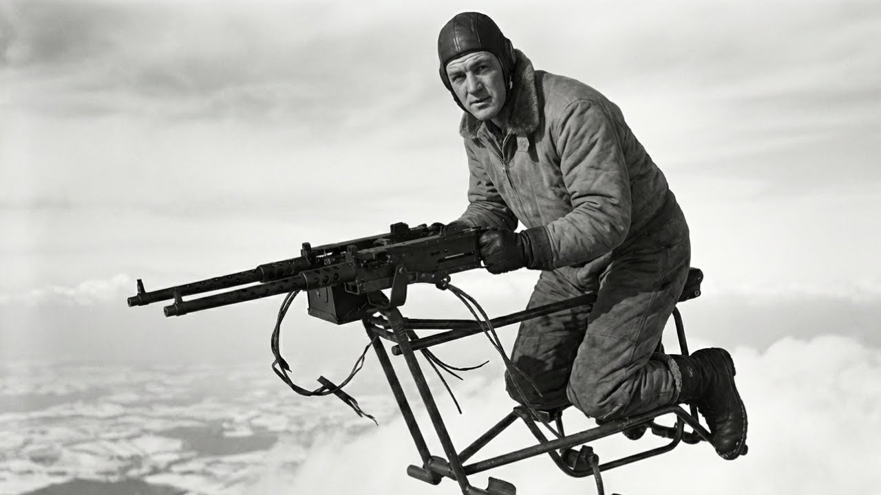 When His Seat Was Blown Out at 12,000 Feet — He Fell Gripping Two .50