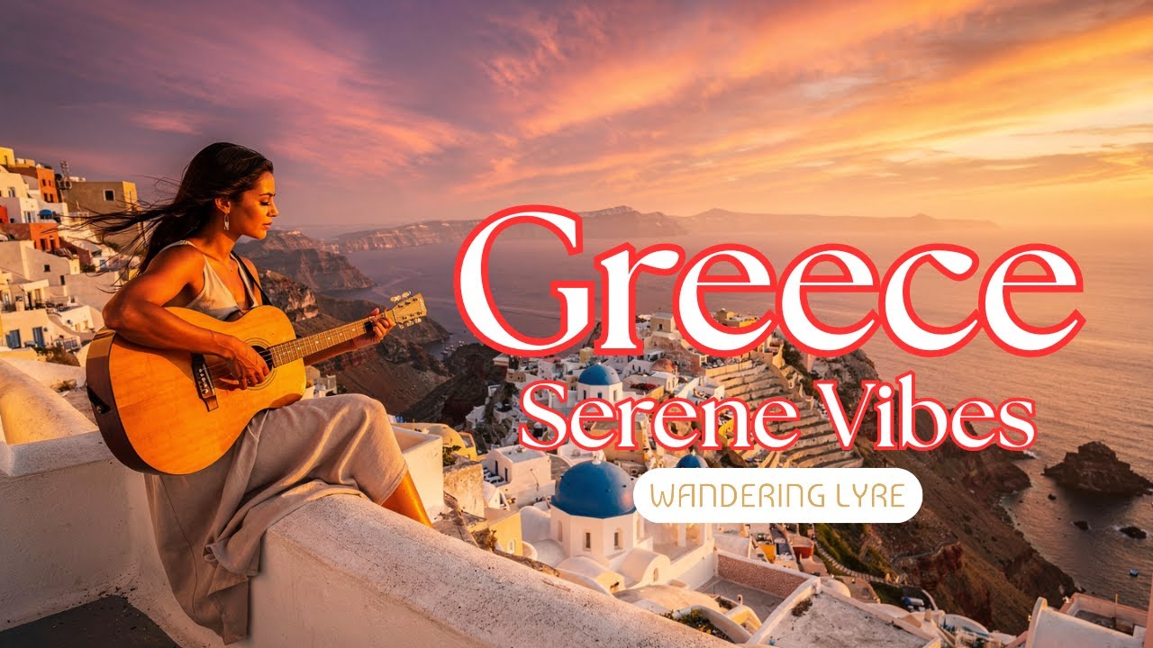 Greek Serene Vibes | 3 Hours of Santorini Sunset Melodies for Peaceful Sleep