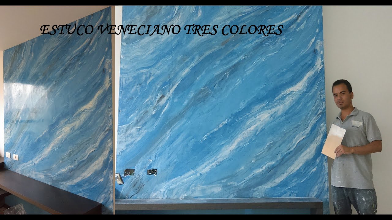 Como aplicar estuco veneciano a tres colores (marmolizado) venetian plaster. Alex3R en instagram