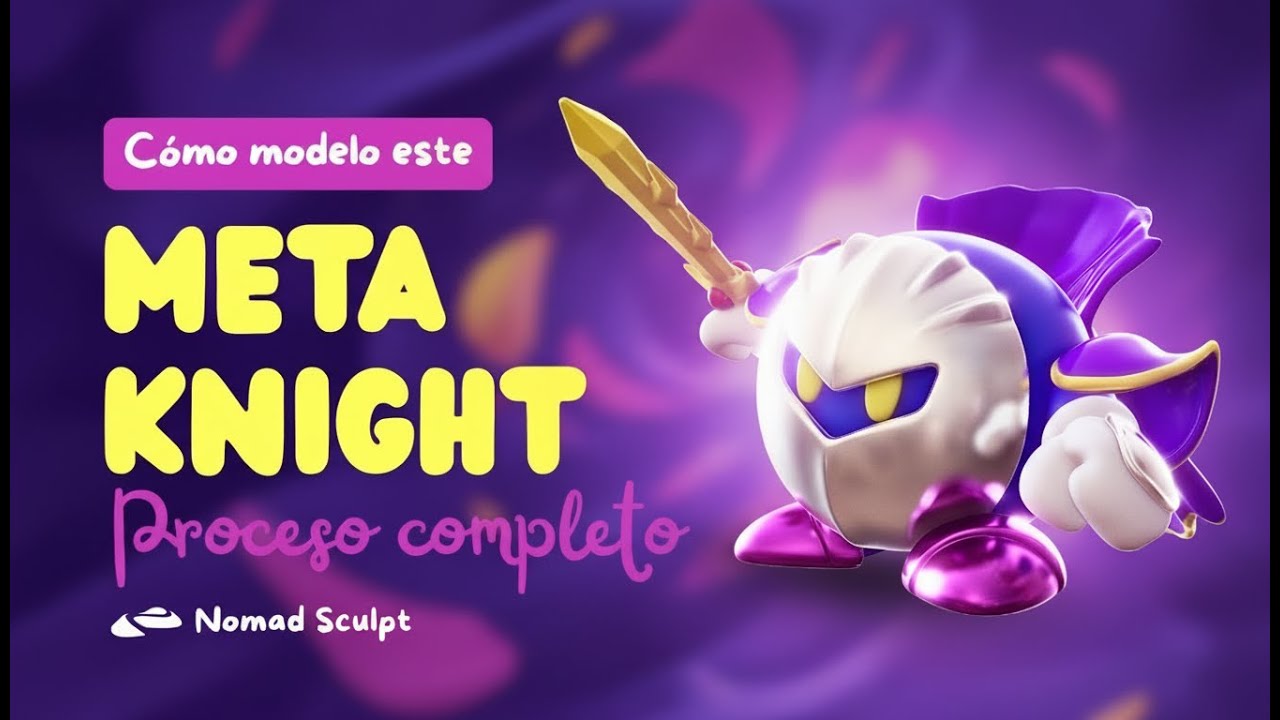 Como modelo a Meta Knight de kirby #NomadSculpt #metaknight #kirby