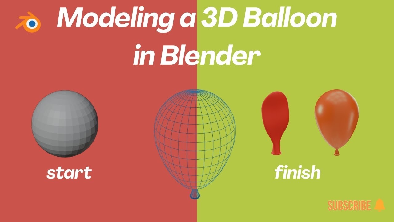 Modeling a  3D Balloon in Blender #blendertutorial #b3d