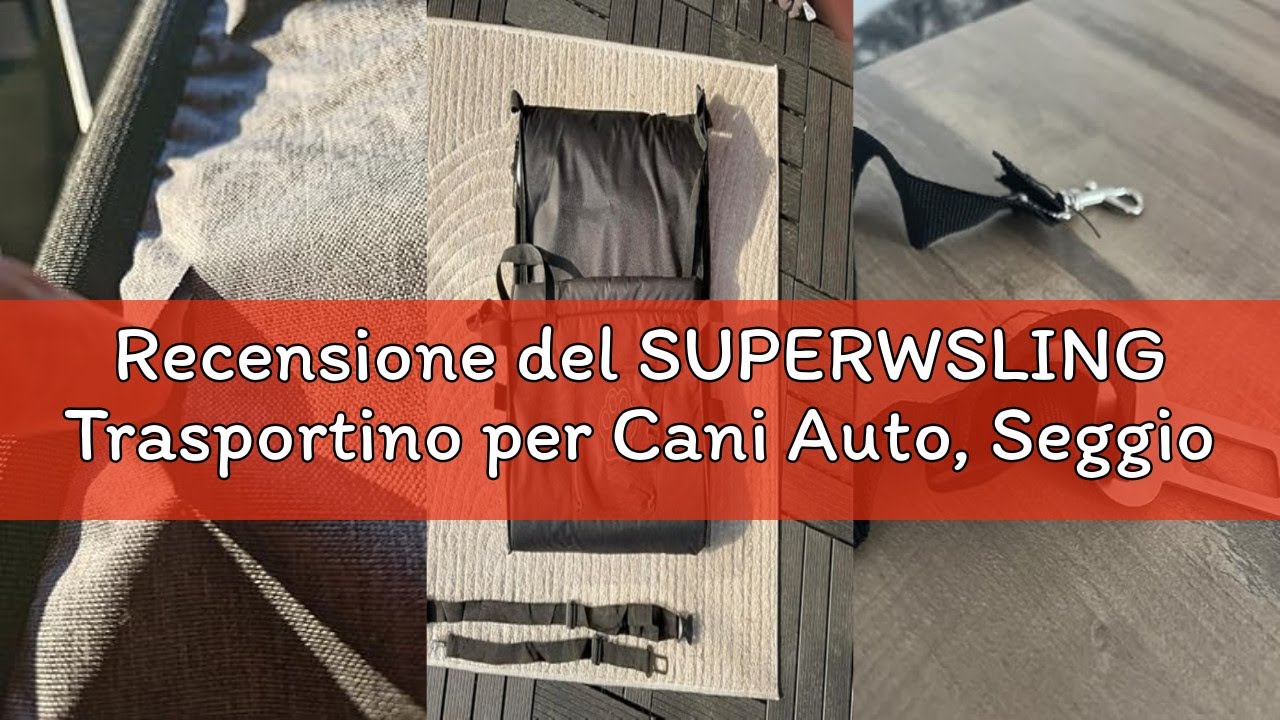 Recensione del SUPERWSLING Trasportino per Cani Auto, Seggiolino per Cani con Finestra a Rete Traspi