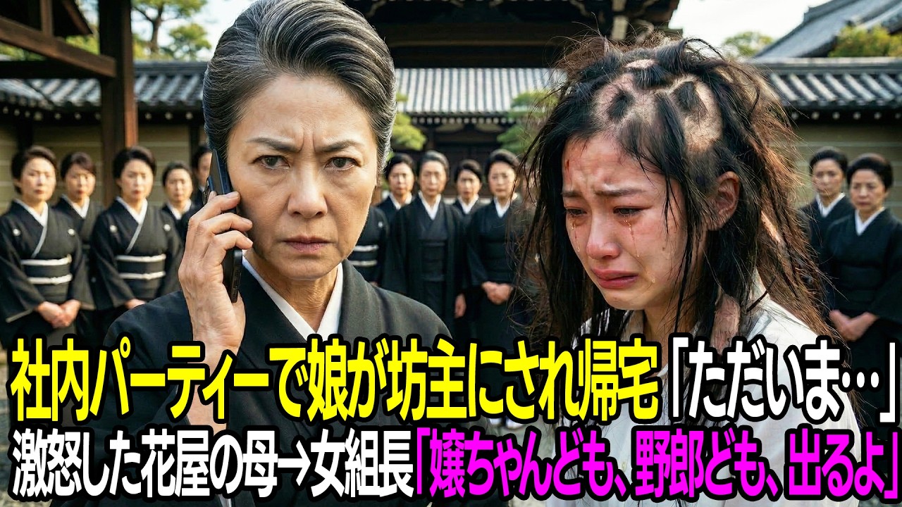 社内パーティーで娘が坊主にされ帰宅「ただいま…」→組長の私が「野郎ども、嬢ちゃんども、出るよ」傘下1万人を動員し...【スカッと】