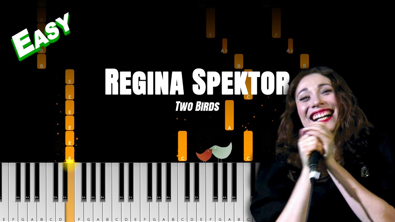 Regina Spektor - Two Birds Piano Easy Tutorial