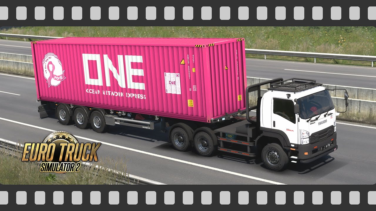 いすゞ GIGA FVZ - ONE ピンクリボン・コンテナ / ETS2 PV