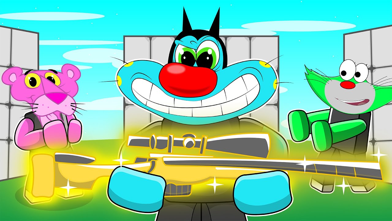 When Oggy FoundsThe Deadly Sniper in Roblox Rivals - ft.Oggy