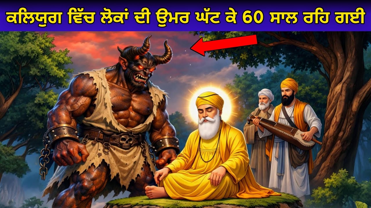 ਕਲਿਯੁਗ ਵਿੱਚ ਲੋਕਾਂ ਦੀ ਉਮਰ ਘੱਟ ਕੇ 60 ਸਾਲ ਰਹਿ ਗਈ। Guru Nanak Dev Ji Sakhi 