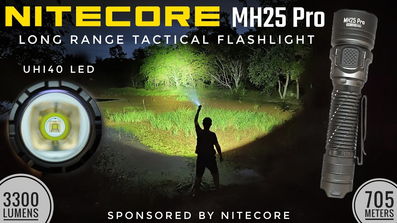 Обзор Nitecore MH25 Pro и сравнение луча с MH12 Pro, Klarus XT12GT Pro, Wurkkos TD01