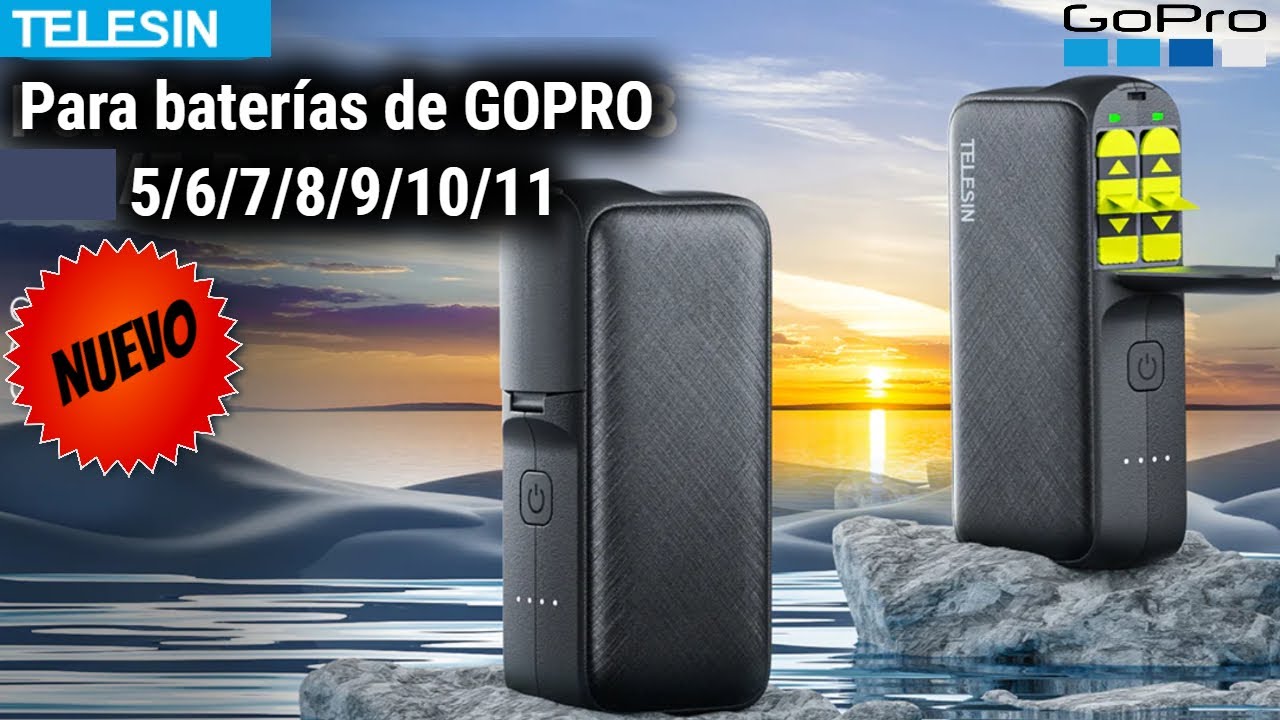 🔋CARGADOR/POWER BANK Telesin para baterias GOPRO🔋📷