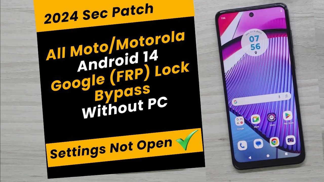 All Moto/Motorola 2024 [Android 14] Google (FRP) Lock Bypass Without PC - Fixed Setting Not Open