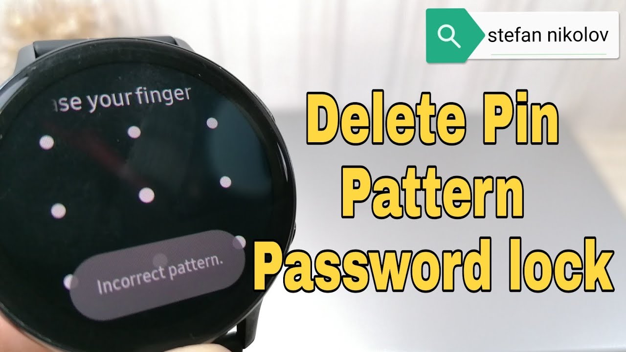 Hard reset Samsung Galaxy Watch Active2 SM-R825F. Remove Pin, Pattern lock.