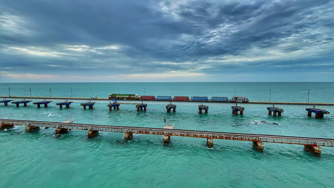 😍புதிய பாம்பன் பாலத்தில் இரயில் ஓடுகிறது |😱New Pampan Bridge operated in Train (சோதனை ஓட்டம்)