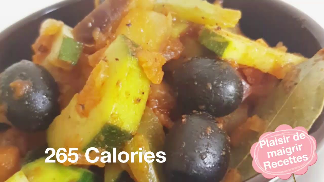 Recette di&eacute;t&eacute;tique 265 Calories plaisir de maigrir courgettes, aubergines... zucchini, eggplant
