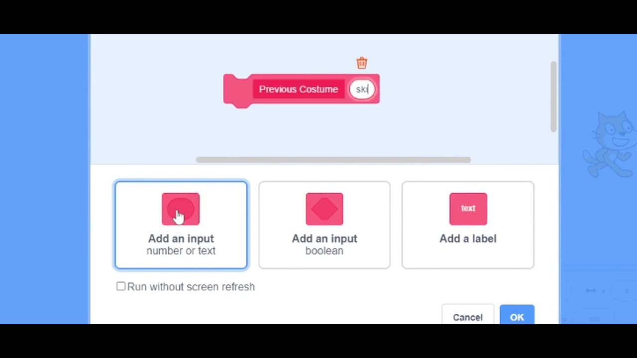 How to Make a Previous Costume Block on Scratch 3.0