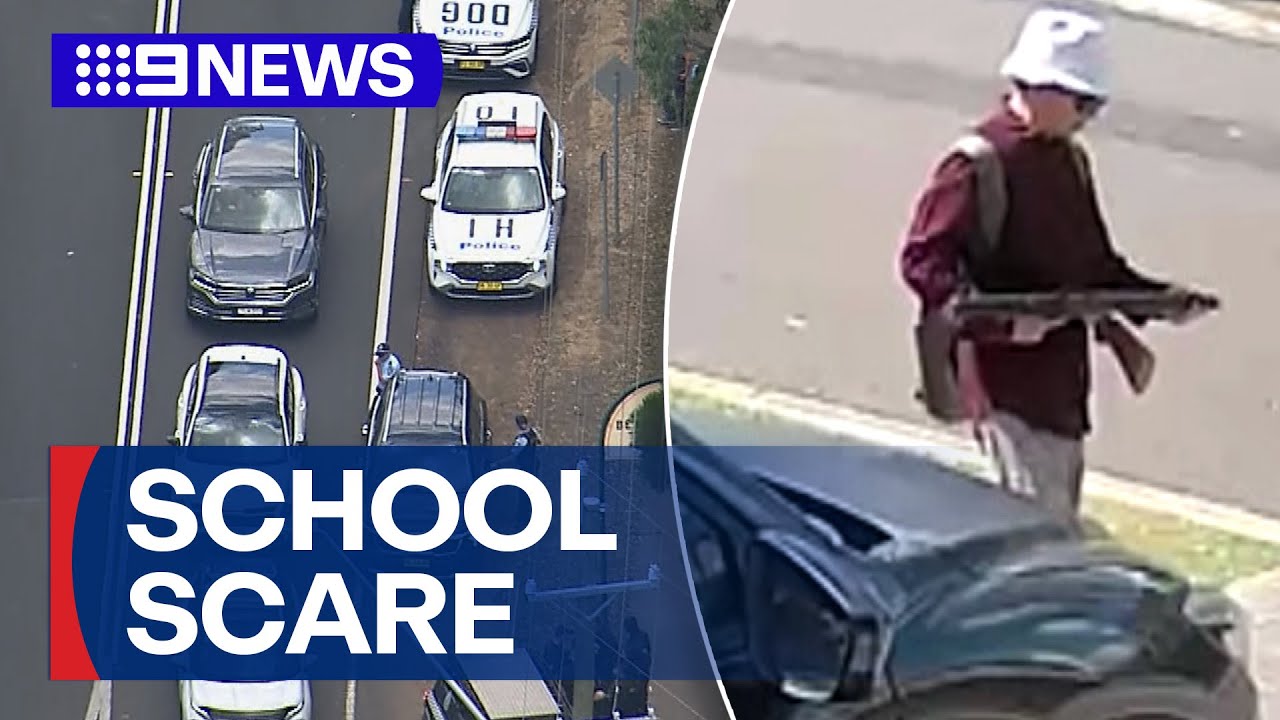 Gun scare forces Sydney schools into lockdown | 9 News Australia