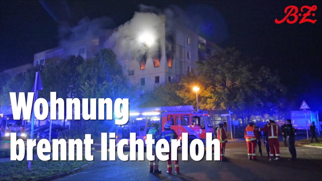 Feuerwehr rettet Familien mit kleinen Kindern | Wohnungsbrand in Hellersdorf