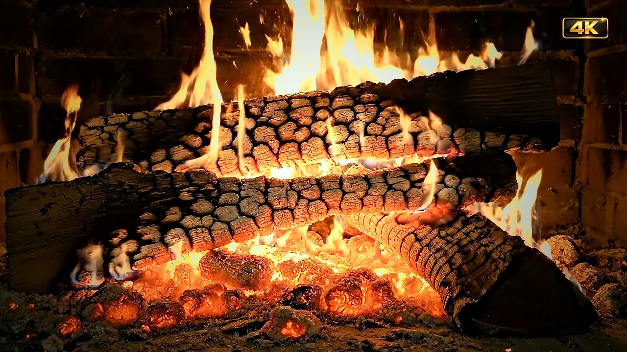 🔥 Relaxing Fire Sounds – The Coziest Burning Fireplace with Crackling Logs | 3 Hours 4K
